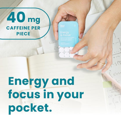 Energy & Focus Mints (Peppermint, 72 Pieces) | 40Mg Natural Caffeine + L-Theanine + Vitamin B12 & B6 | Sugar Free Nootropic Cognitive Brain Performance Supplement